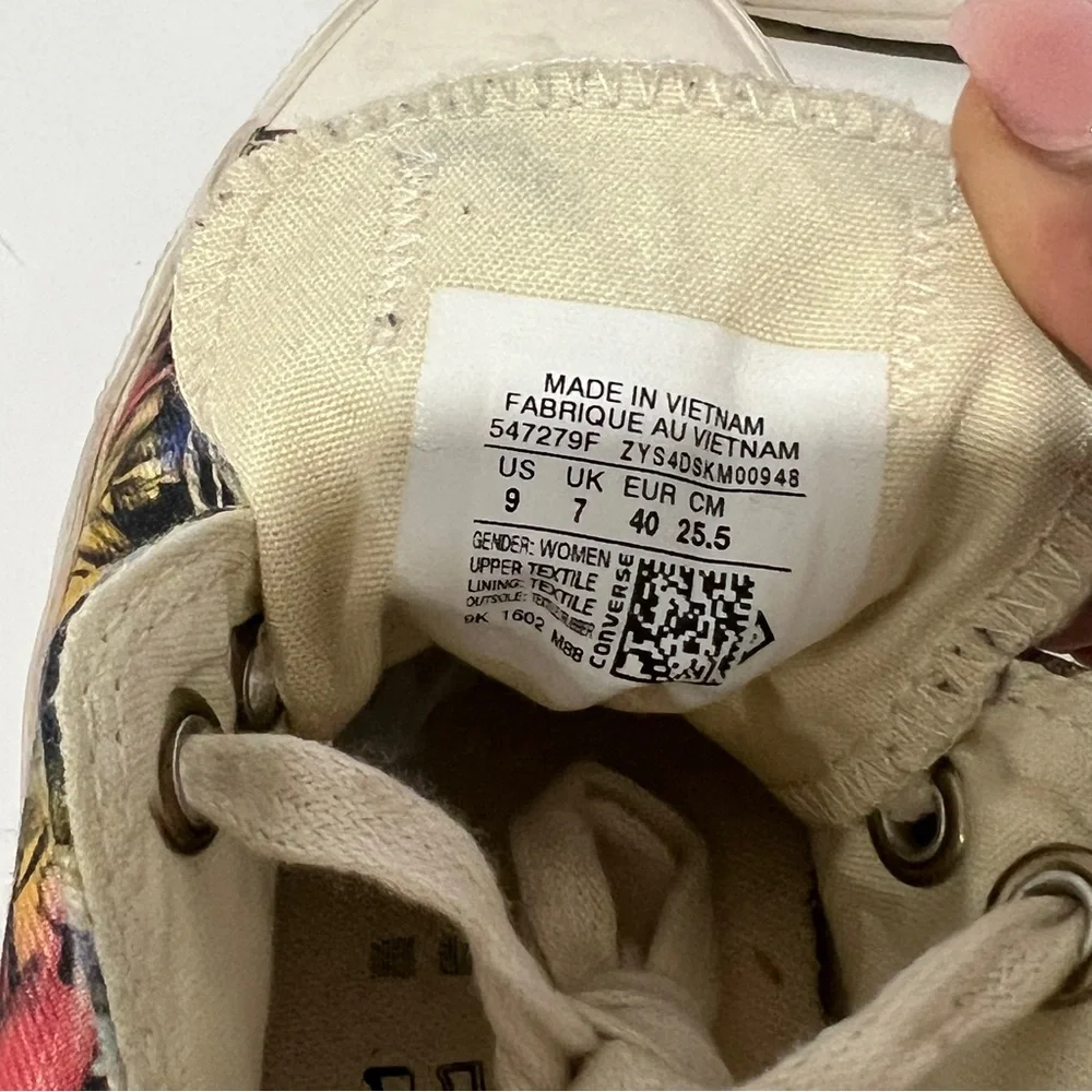 CONVERSE Floral Canvas Sneakers US SIZE 9 - Picture 6 of 7